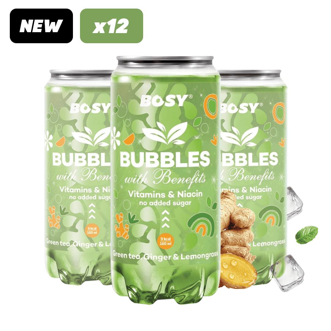 BOSY Bubbles — Лимонена трева, Джинджифил & Зелен чай x12 - 1